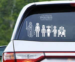 Star Wars Family Car Stickers